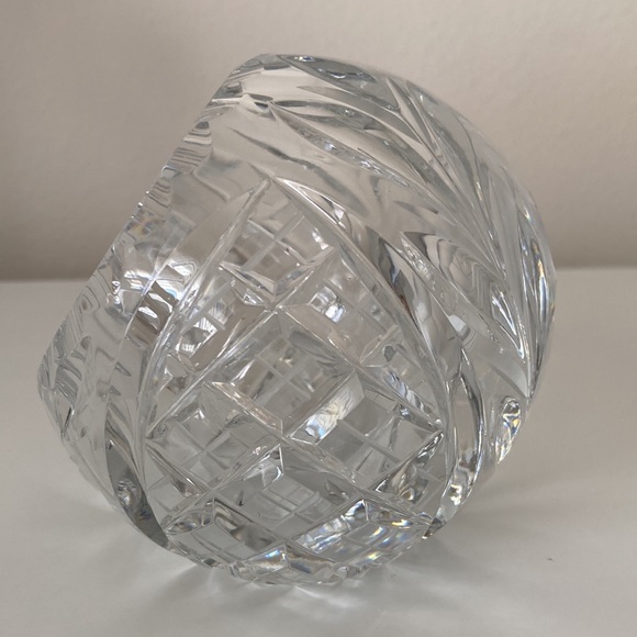 Vintage Cut Lead Crystal Sphere Orb Round Bowl Cigar/Cigarette Ashtray Bowl - Picture 6 of 10